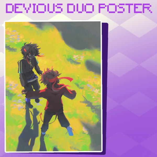 Devious Duo A4 Poster