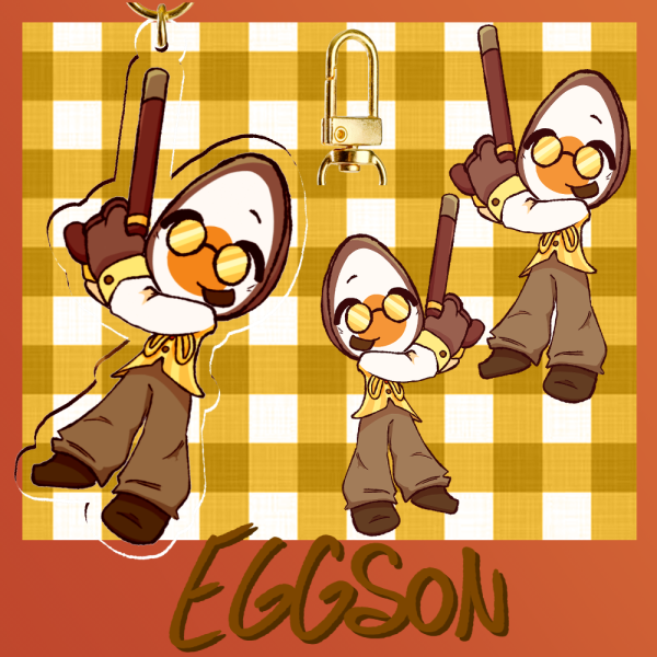 EGGSON dandys world keychain