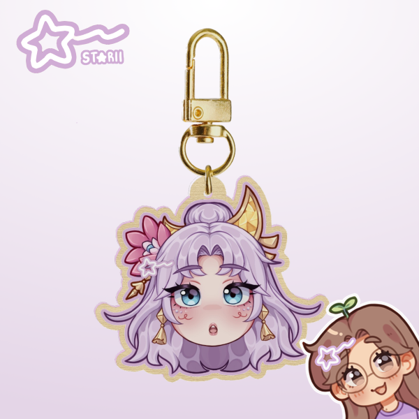 Spirit Blossom Lux ᯓ★ Wood Keychain