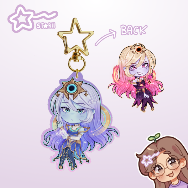 Cosmic & Dark Cosmic Lux ᯓ★ Acrylic Keychain (DOUBLE SIDED)