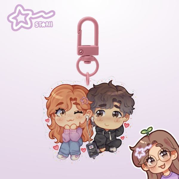 Stella & Michele ᯓ★ Glitter Acrylic Keychain