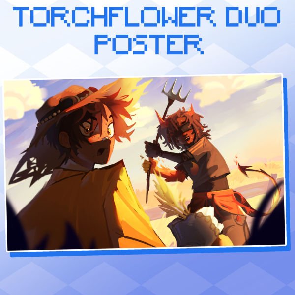 Torchflower Duo A4 Poster