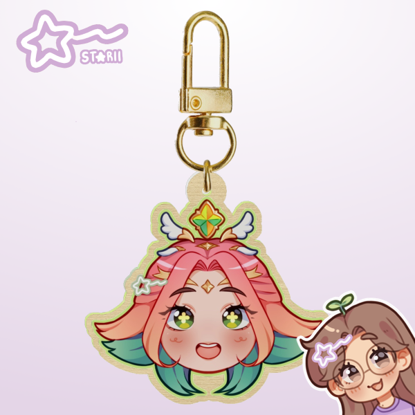 Star Guardian Neeko ᯓ★ Wood Keychain