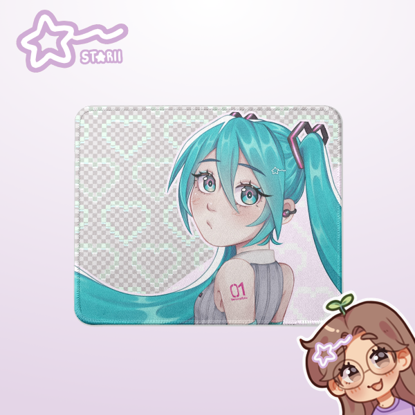 Miku v6 ᯓ★ Square Mouse Pad