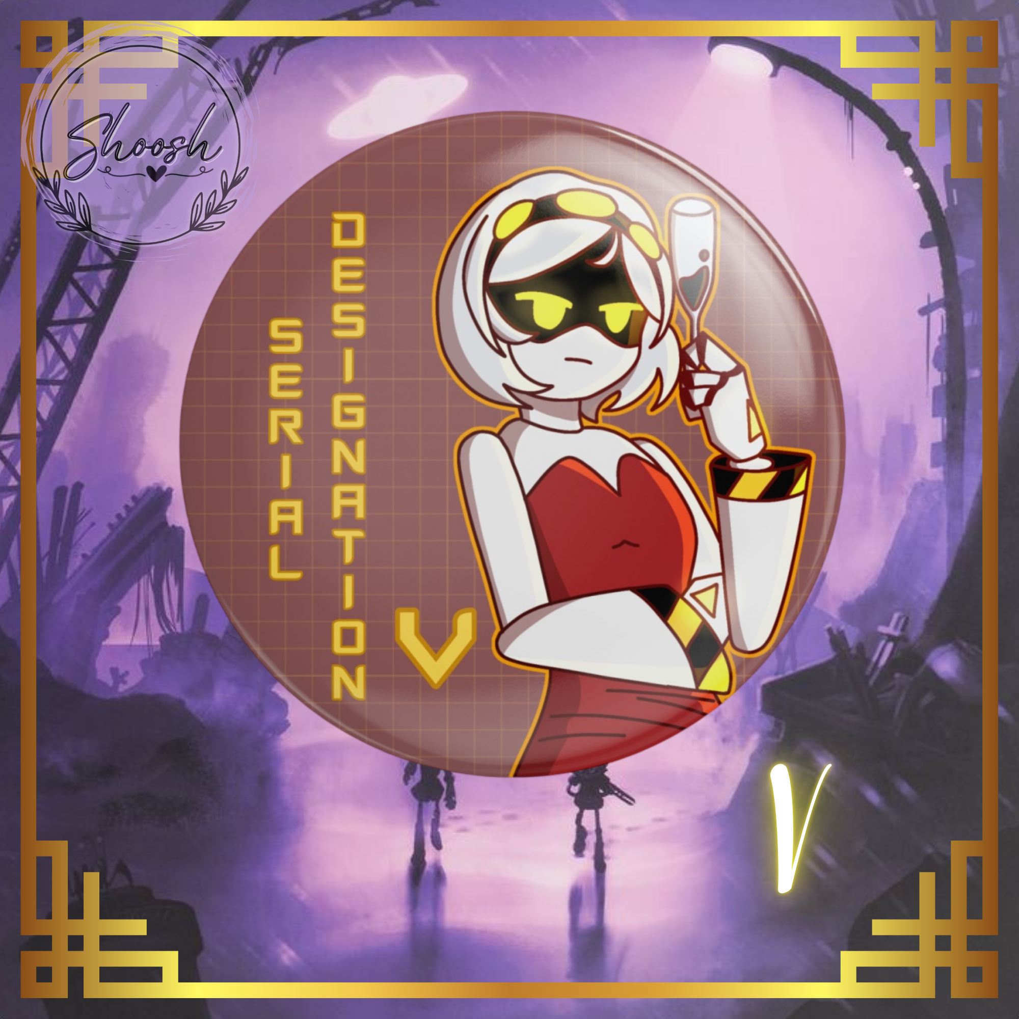 V Murderdrone Round Badges (Button Pins)
