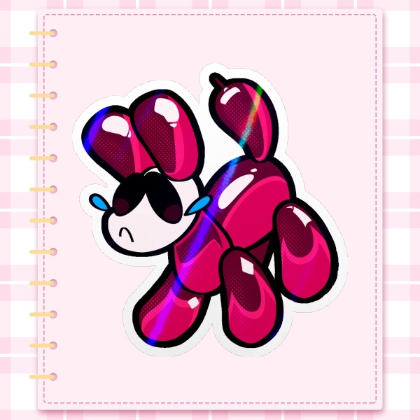 Holographic Gangle Dog Sticker