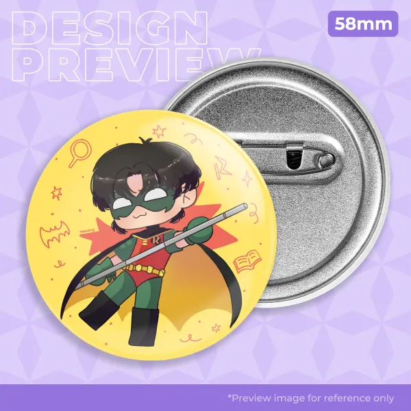 Robin (Tim) Button Pin