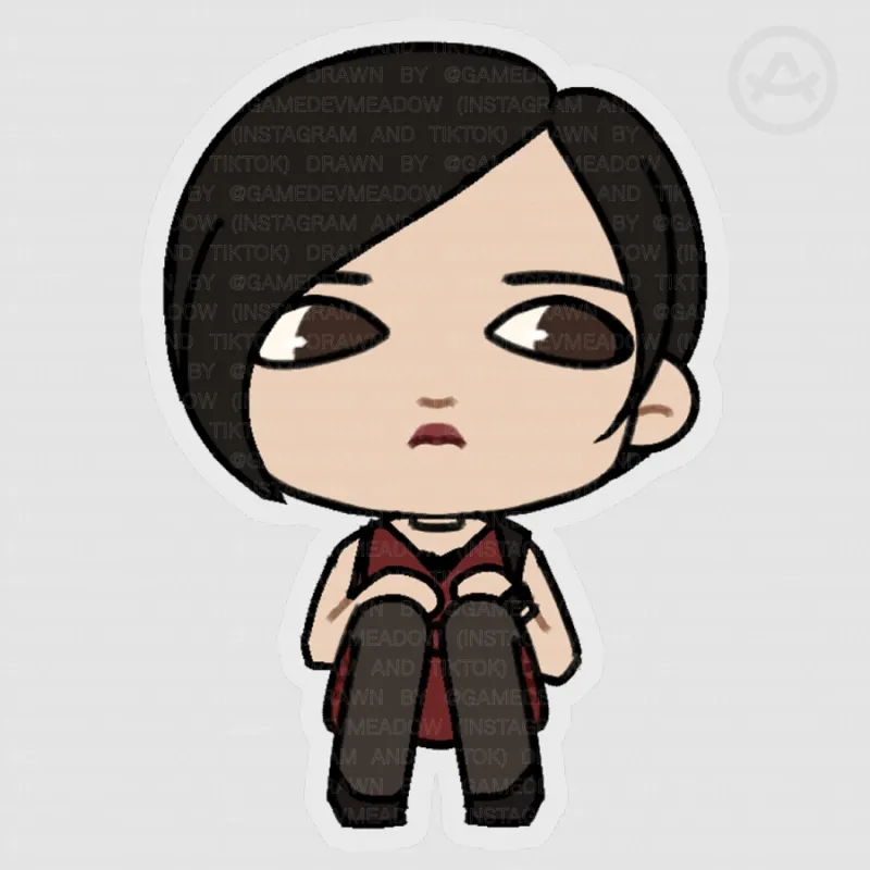 Ada Wong Resident Evil 2 Remake - Chibi Sticker by Melo - ACGGOODS