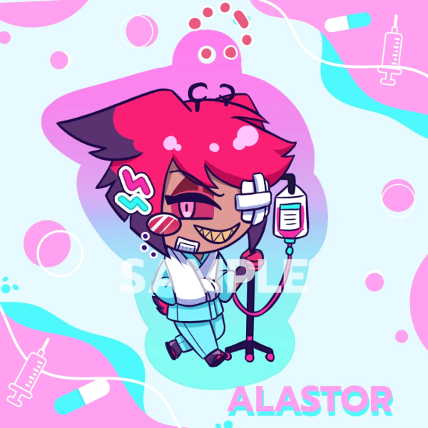 Alastor Colored Edge Acrylic Keychain