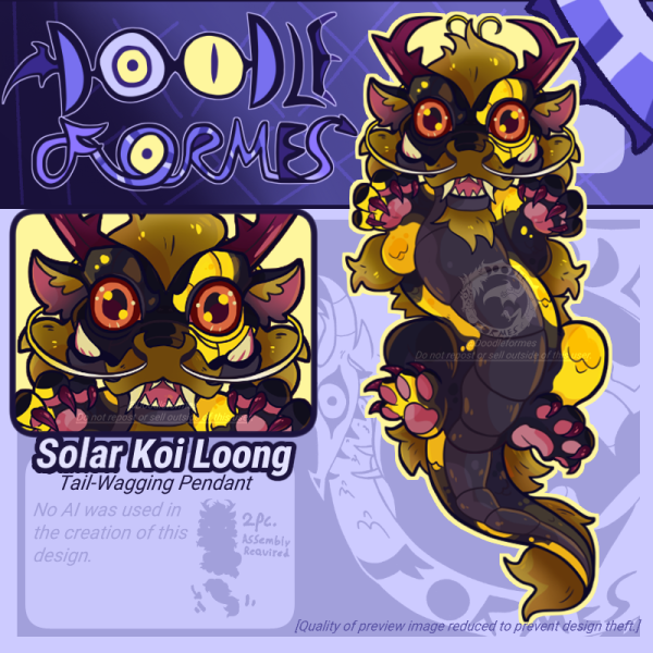 Solar Koi Loong ( Tail-wagging Pendant)