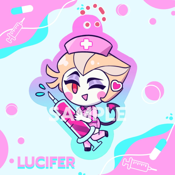 Lucifer Colored Edge Acrylic Keychain