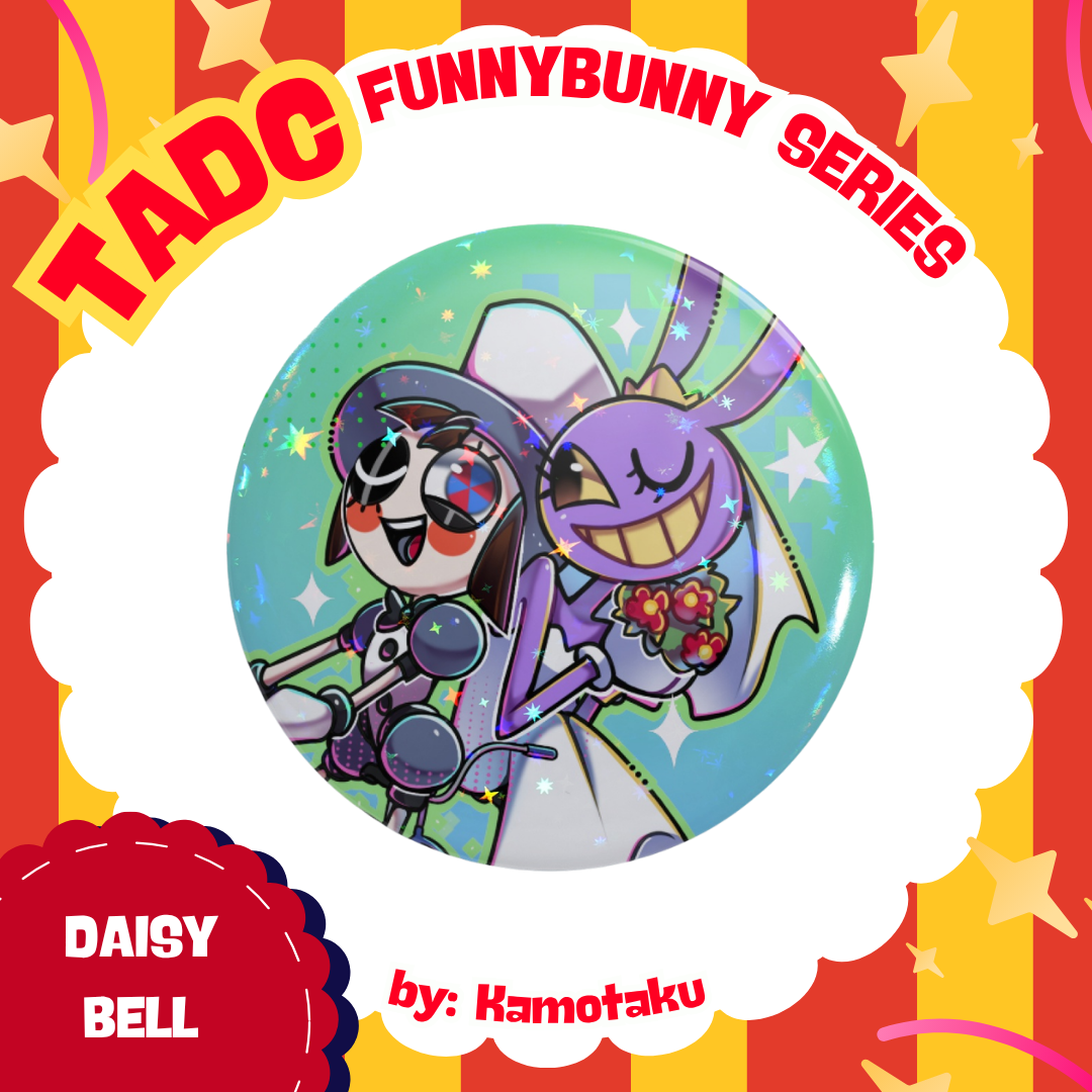 [Holo Star Button Pin] Funnybunny Series - Daisy Bell