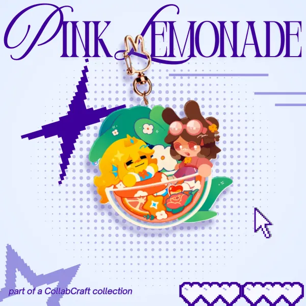 Pink Lemonade Acrylic Keychain