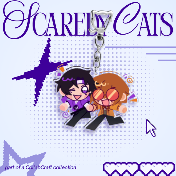 Scaredy Cats Keychain