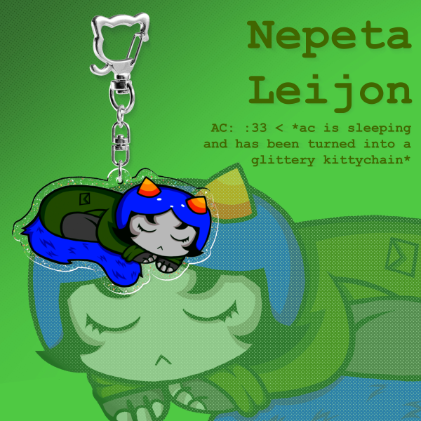 Sleeping Nepeta Leijon Glitter Keychain