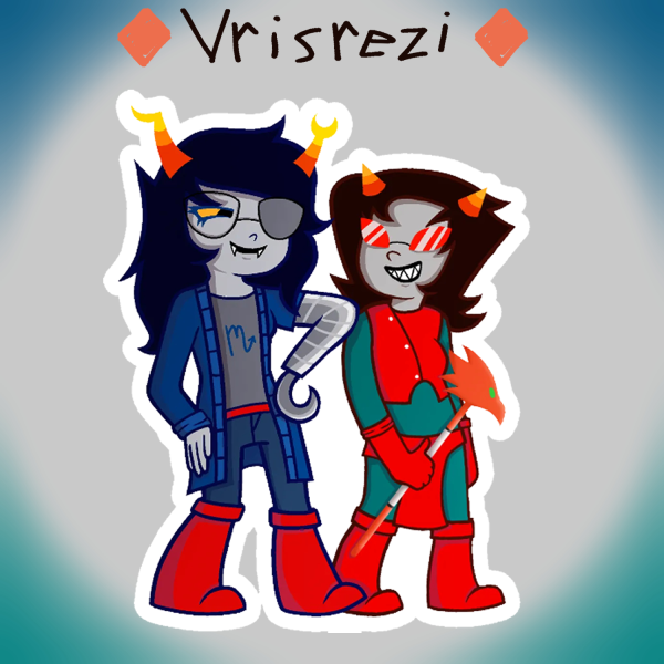 Vriska and Terezi FLARP Outfits Sticker
