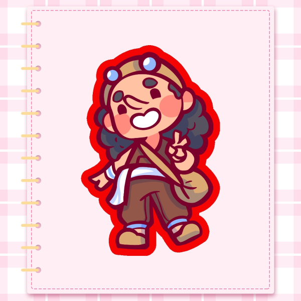 Sticker - Usopp Sogeking Sniper King - One Piece Anime