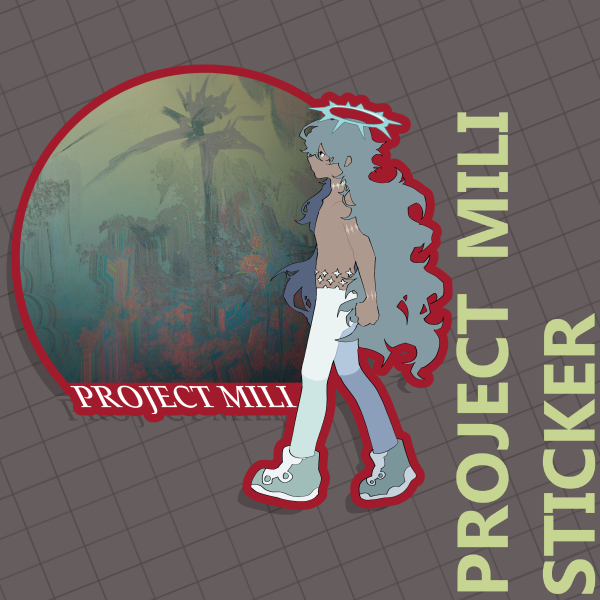 Colored Edge Die Cut Mili Sticker