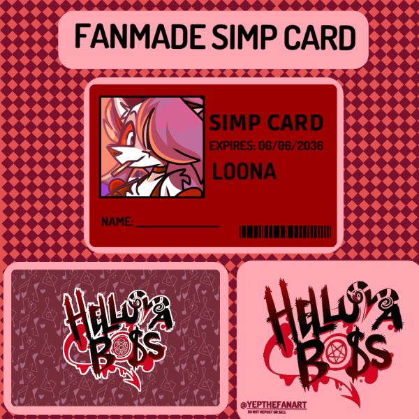 Helluva Boss Fan Made Simp Card