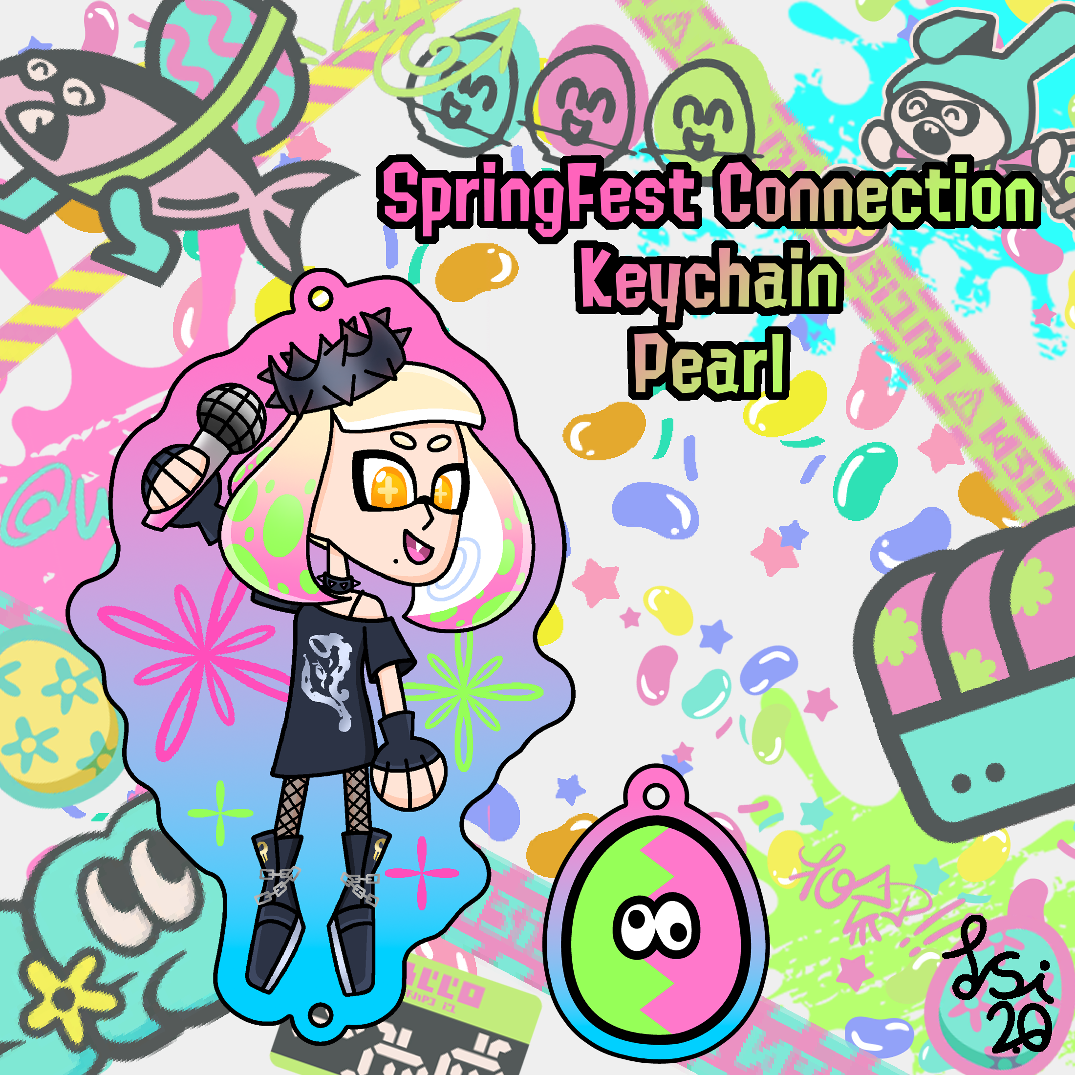 SpingFest Connection Keychain Pearl