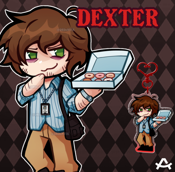Dexter Glitter Keychain