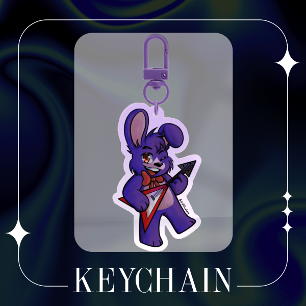 Bonnie - Colored Edge Acrylic Keychain