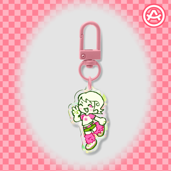 Roxy broken glass keychain