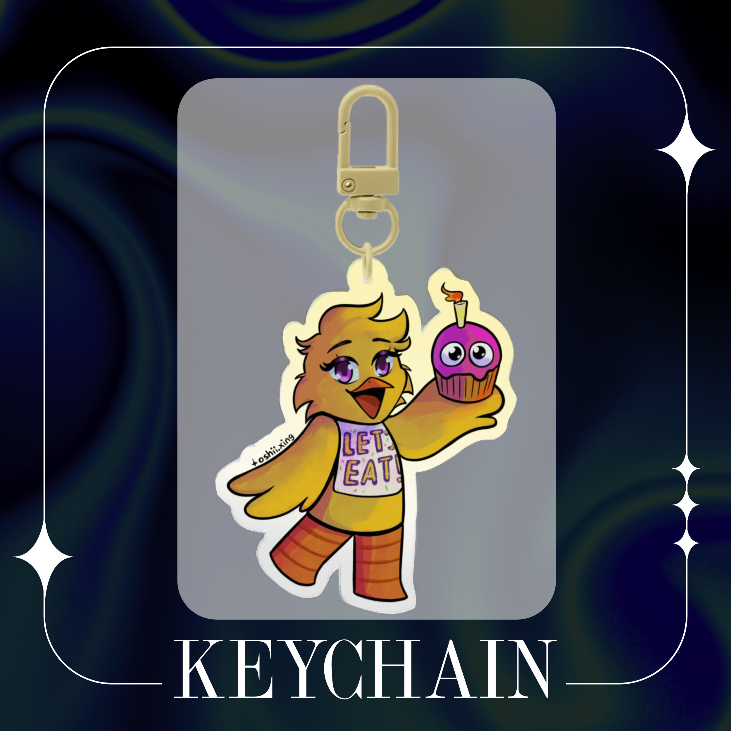 Chica - Colored Edge Acrylic Keychain