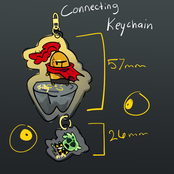 Slimeknight connecting keychain