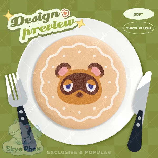 Tanuki Tom Cookie Plush Badge