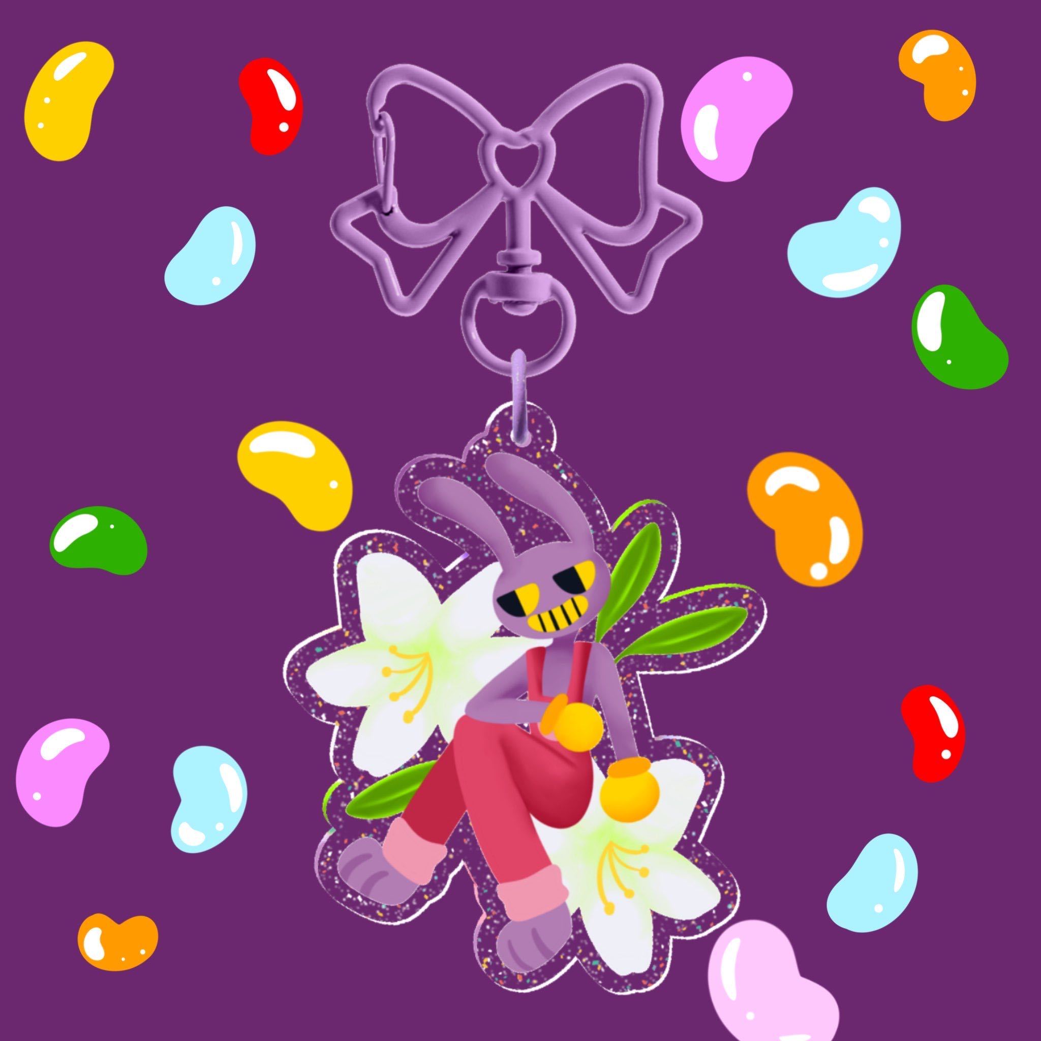 Jax Easter Lilies Glitter Acrylic Keychains