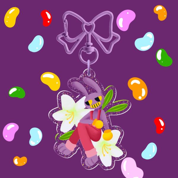 Jax Easter Lilies Glitter Acrylic Keychains