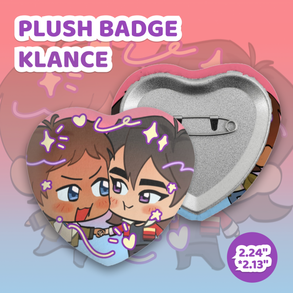 Klance Heart Shape Plush Badge