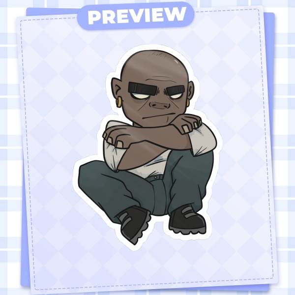Russel Gorillaz Die Cut Stickers