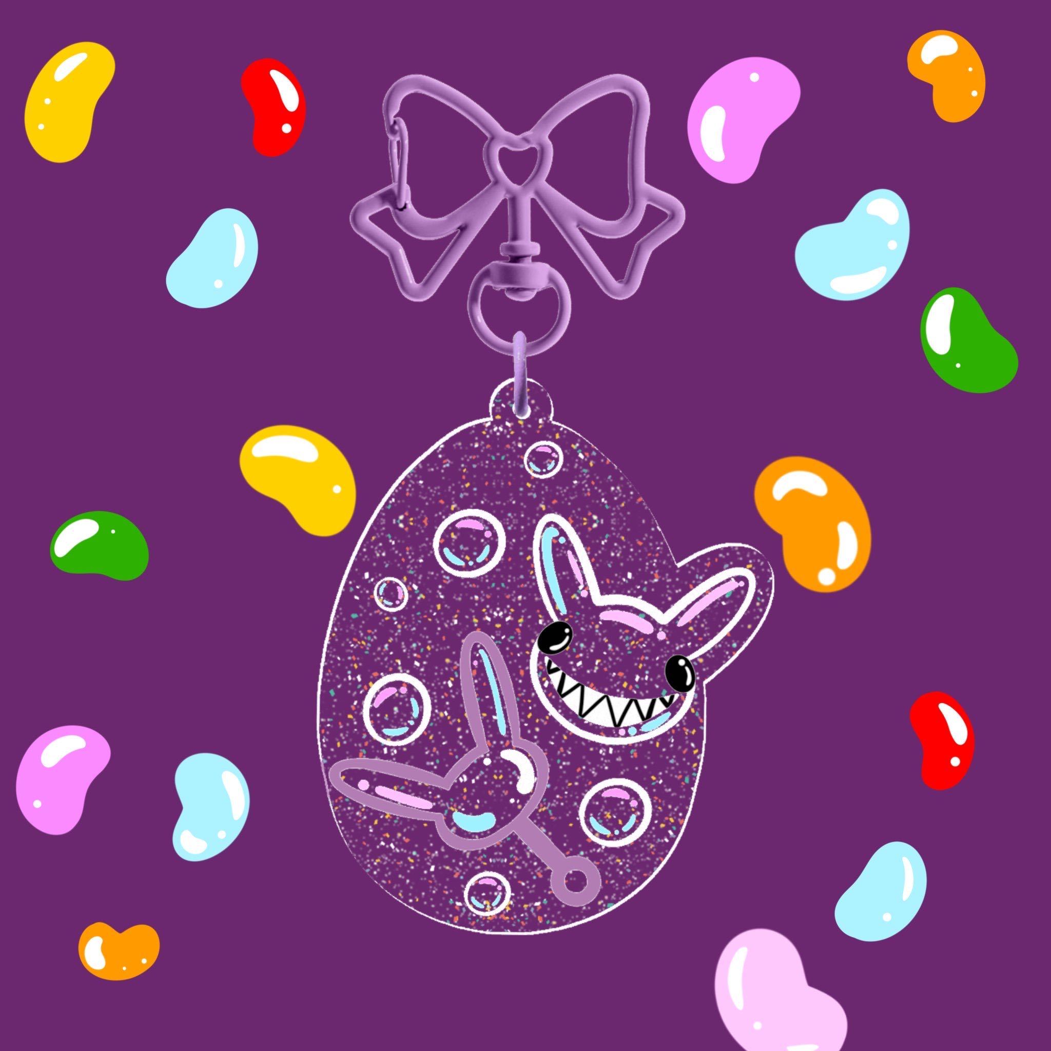 Jax Easter Bubbles Glitter Acrylic Keychains