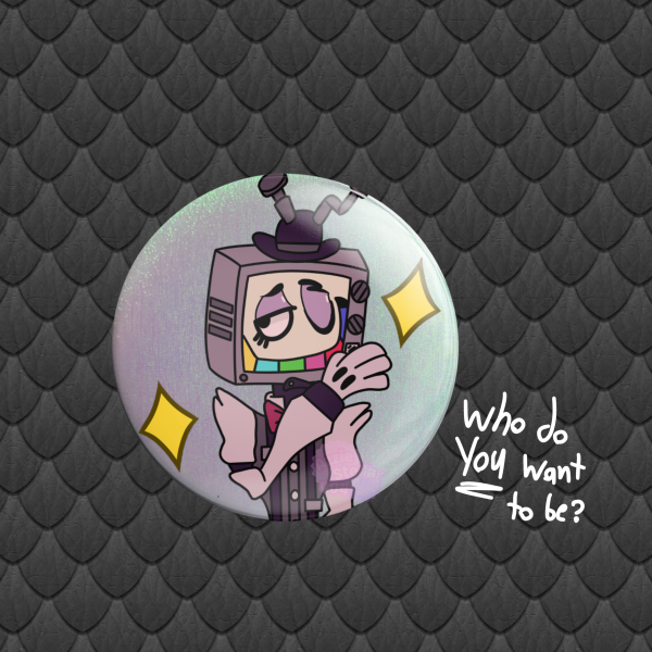 Mr. Puzzles Brushed Rainbow Holographic Badge