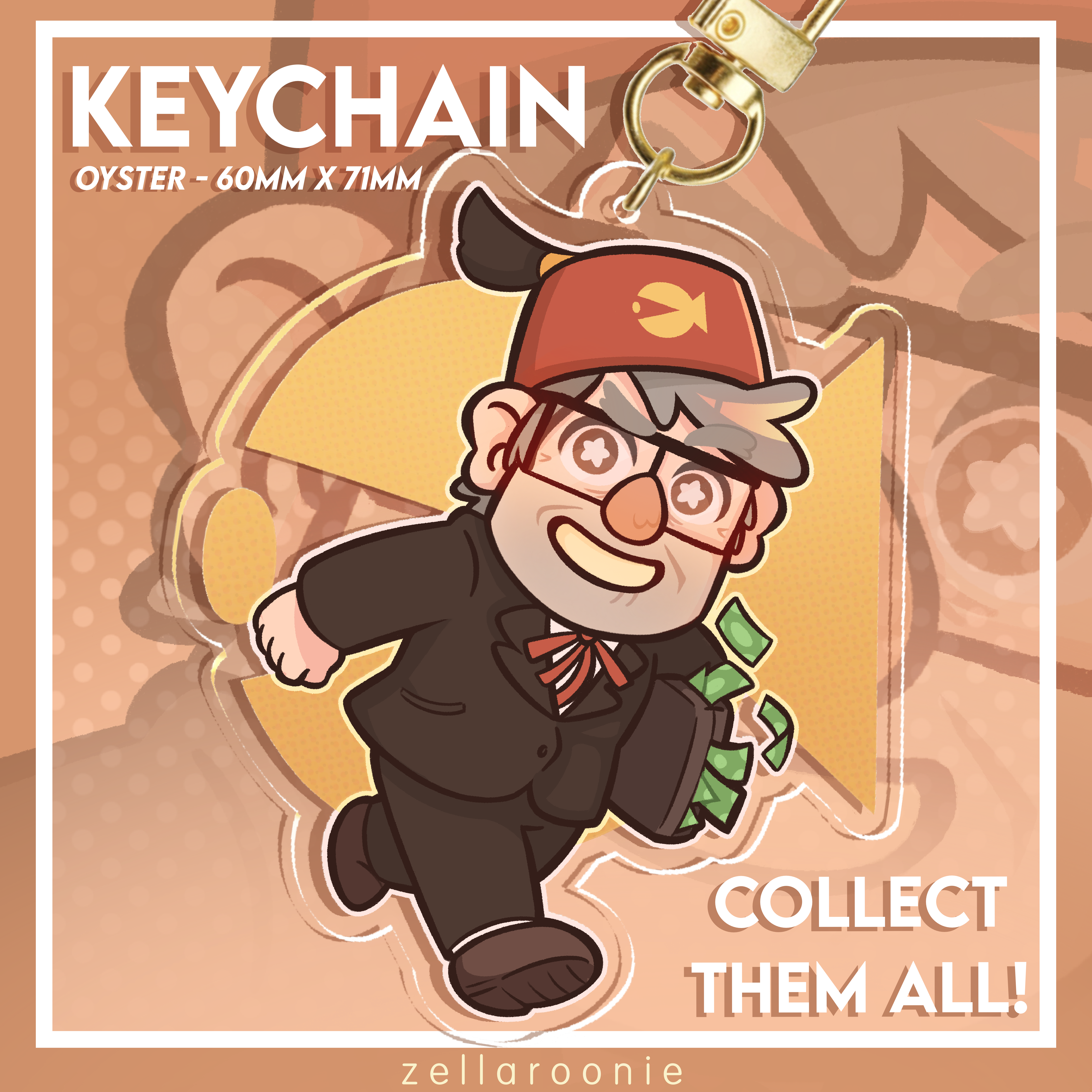Oyster - Stanley Pines Acrylic Keychain