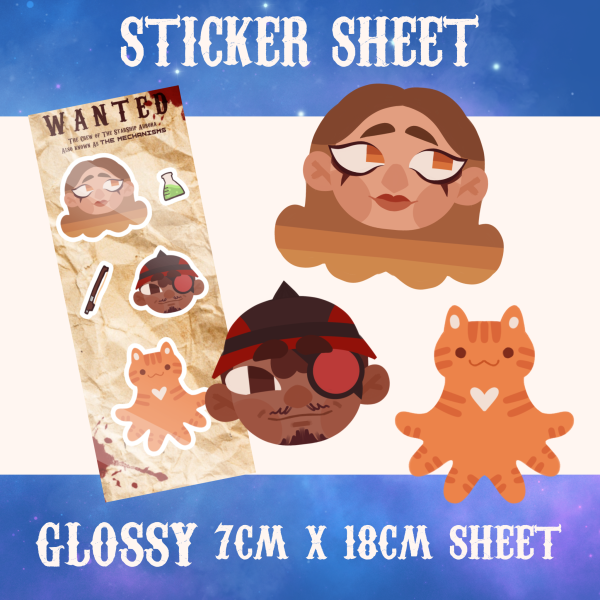 The Mechanisms Glossy Sticker Sheet, set 3
