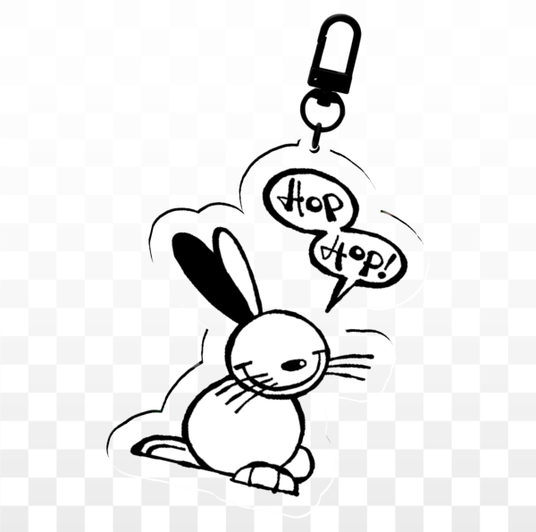 (fnaf au) glitchtrap acrylic keychain