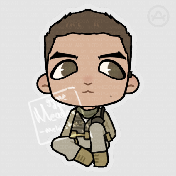 Piers Nivans Resident Evil 6 - Chibi Sticker