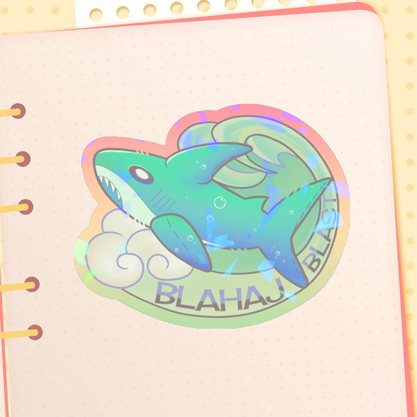 Blahaj Blast Sticker