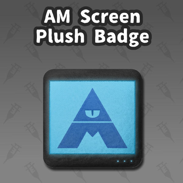 AM Square Plush Badge