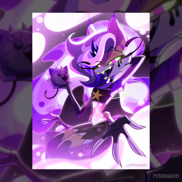 Beelzebub x Lilly Lovebraids 🐝💜 | Helluva boss x poppy playtime fanart | Potainasor 🖤✨️❤️