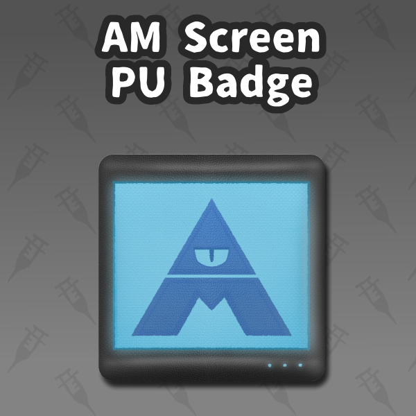 AM Square PU Badge