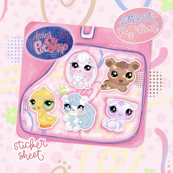 LPS red velvet sticker sheet