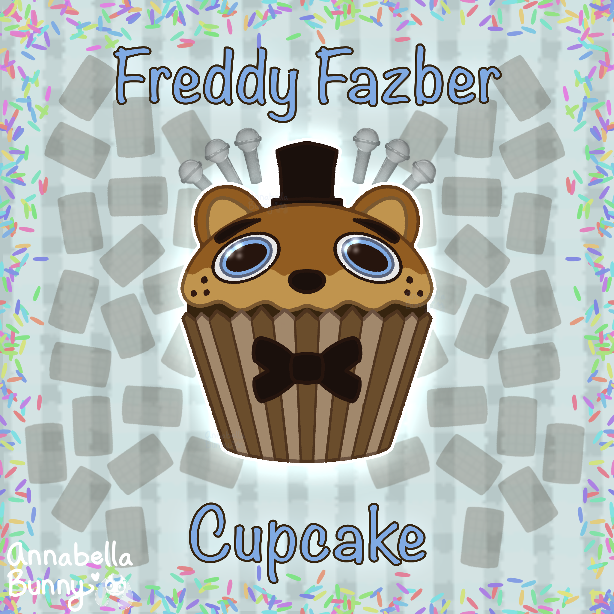 Freddy Fazbear Cupcake Sticker (FNAF)
