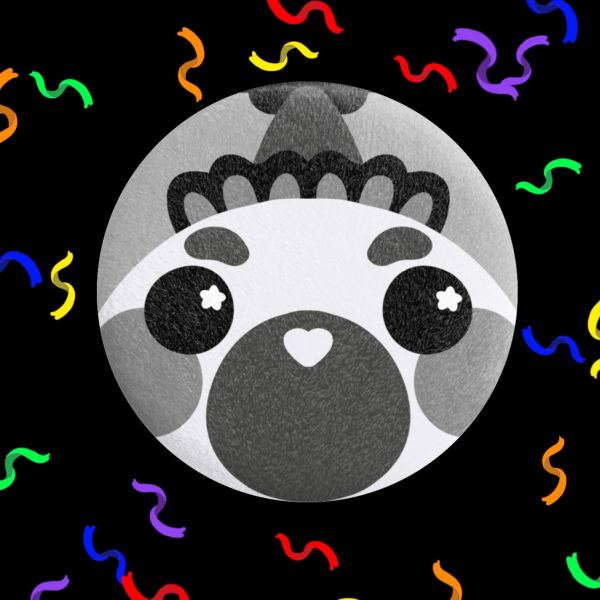 Monochrome clown Plush Badges