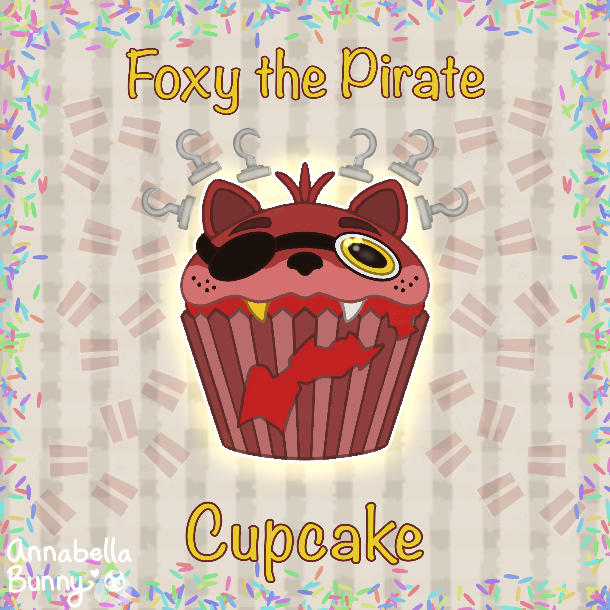 Foxy Cupcake Sticker (FNAF)