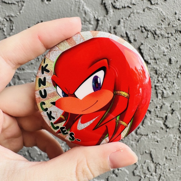 Knuckles Button Badge