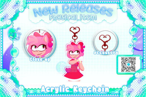 Amy Rose / In love Acrylic Keychain